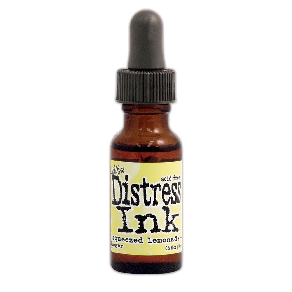 Tim Holtz Distress® Ink Pad Re-Inker Squeezed Lemonade, 0.5oz Ink Distress 