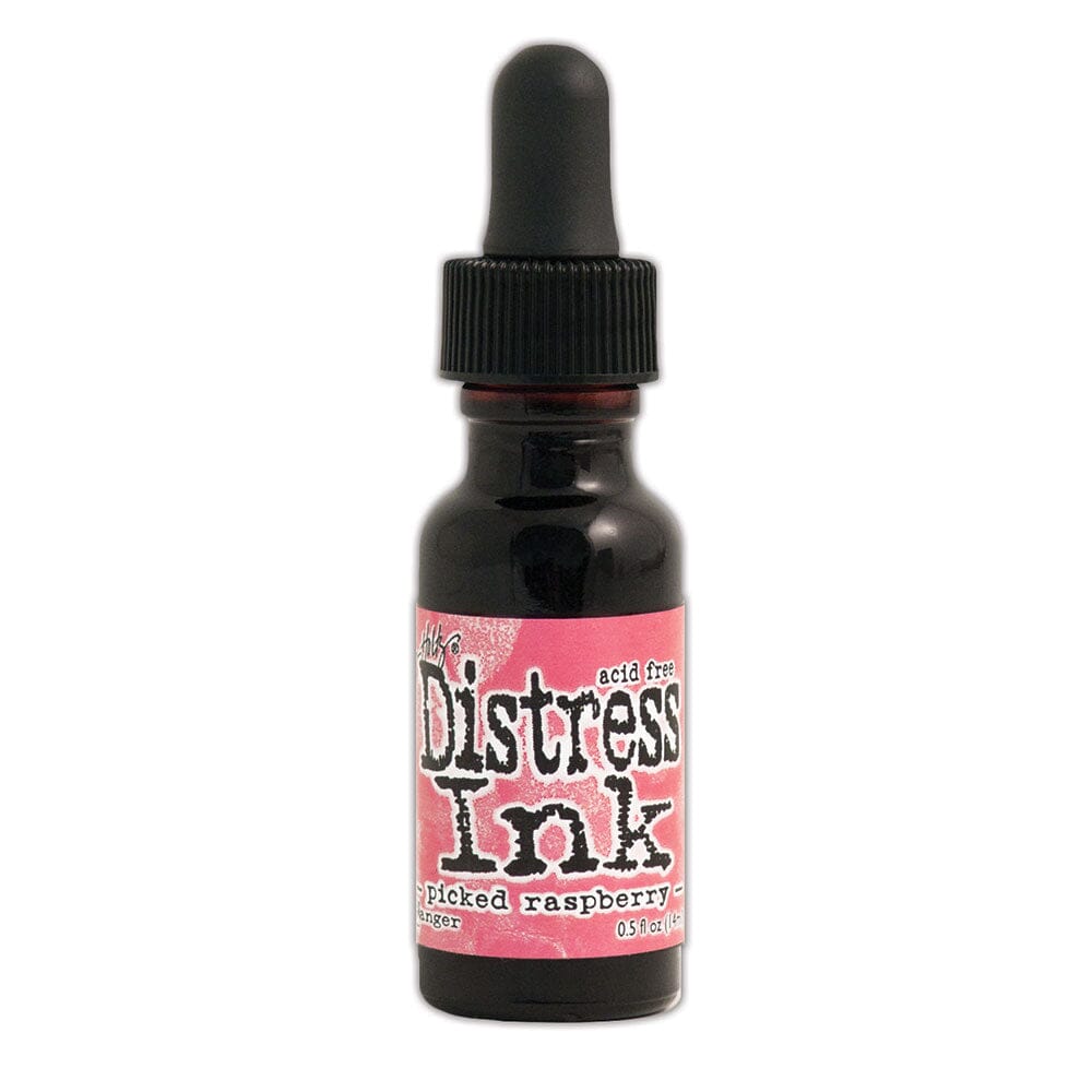 Tim Holtz Distress® Ink Pad Re-Inker Picked Raspberry, 0.5oz Ink Distress 