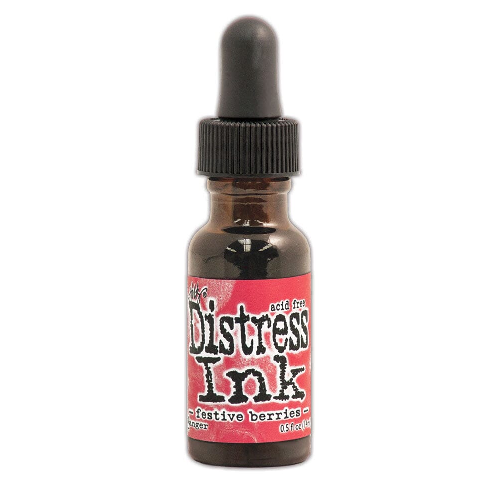 Tim Holtz Distress® Ink Pad Re-Inker Festive Berries, 0.5oz Ink Distress 