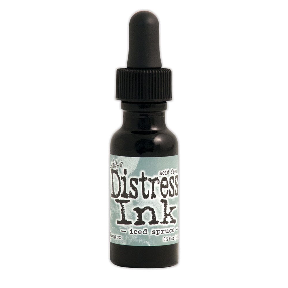 Tim Holtz Distress® Ink Pad Re-Inker Iced Spruce, 0.5oz Ink Distress 