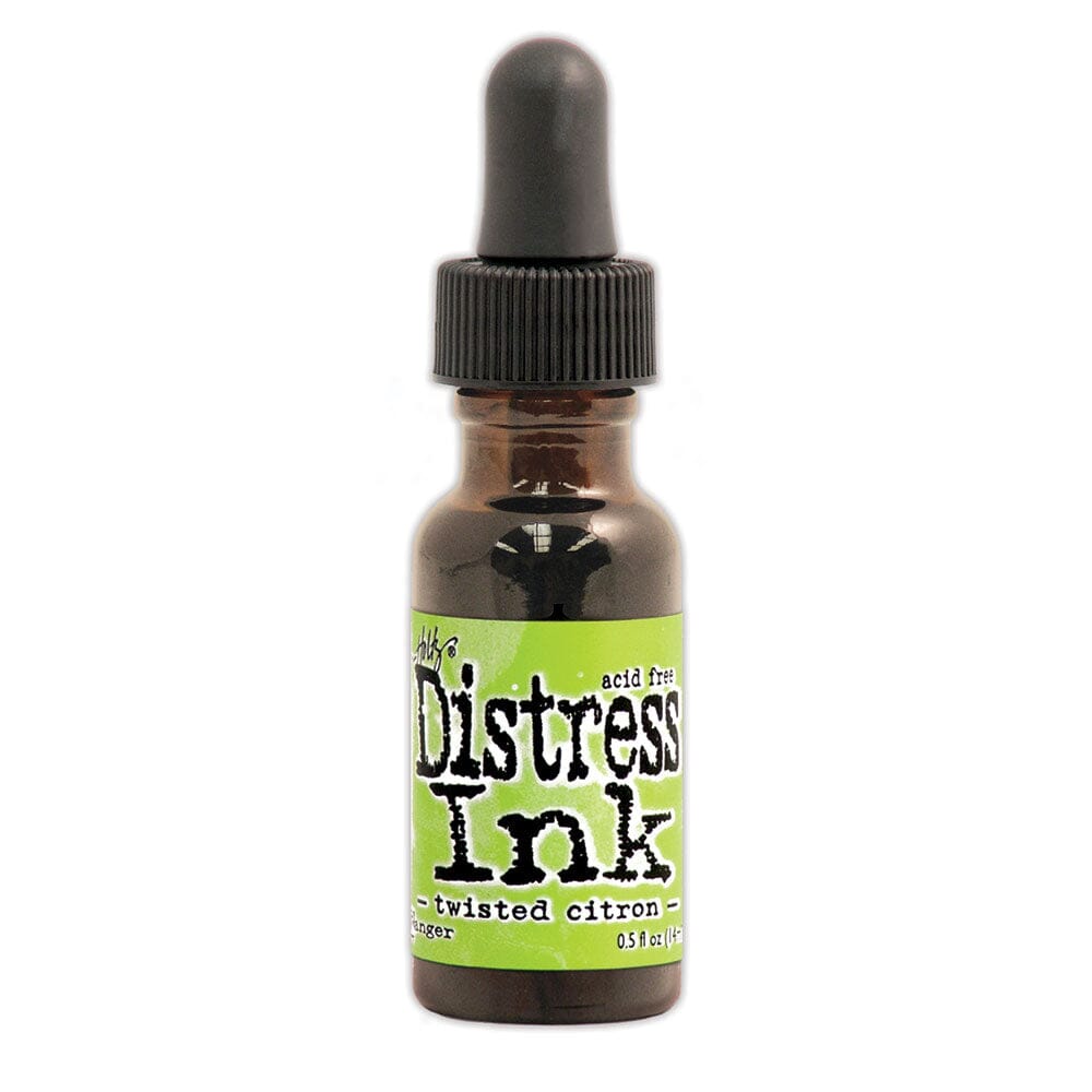 Tim Holtz Distress® Ink Pad Re-Inker Twisted Citron, 0.5oz Ink Distress 