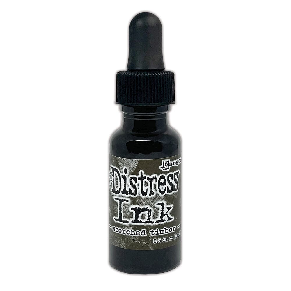 Tim Holtz Distress® Ink Pad Re-Inker Scorched Timber, 0.5oz Ink Distress 