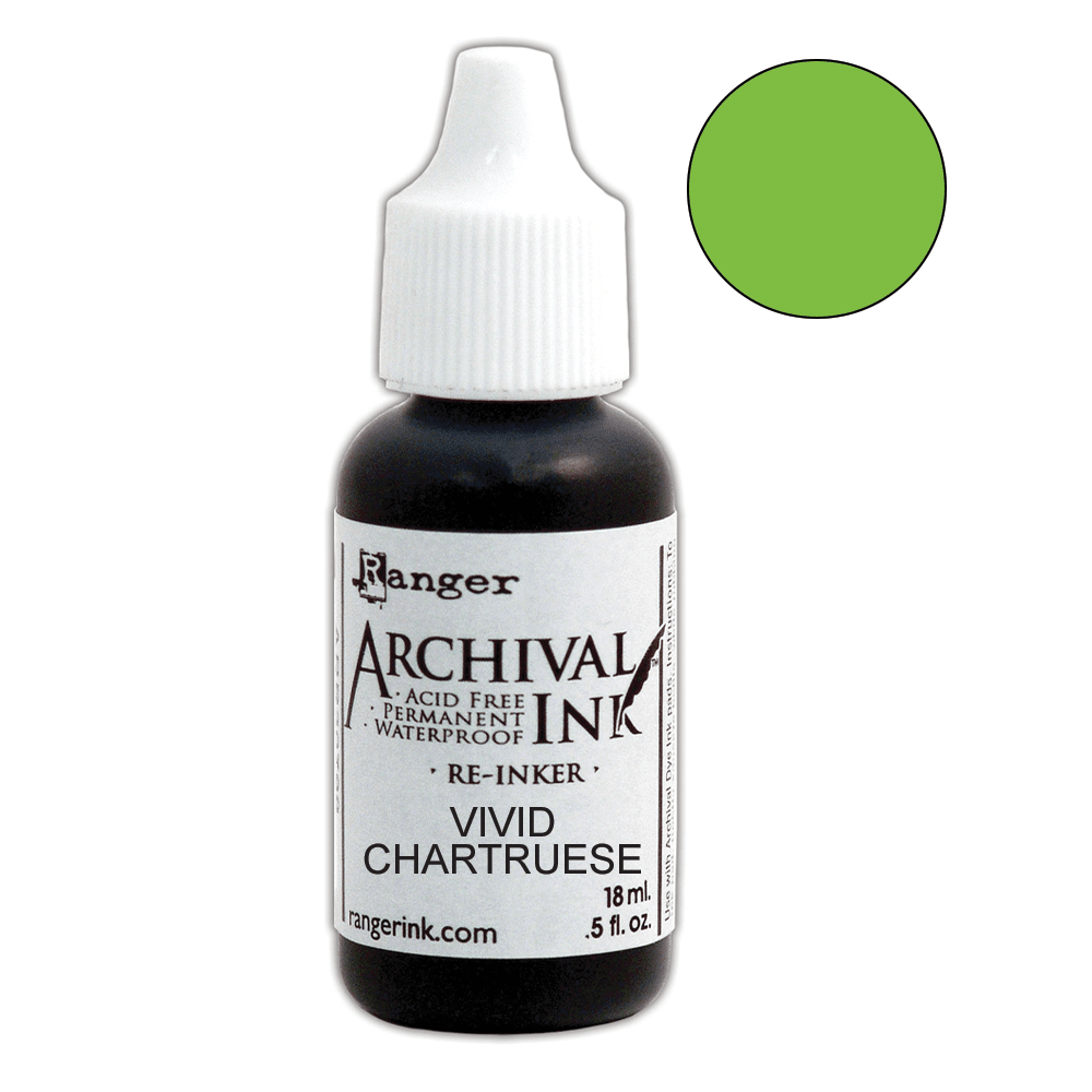 Archival Ink™ Pads Re-Inker Vivid Chartreuse, 0.5oz Ink Archival Ink 