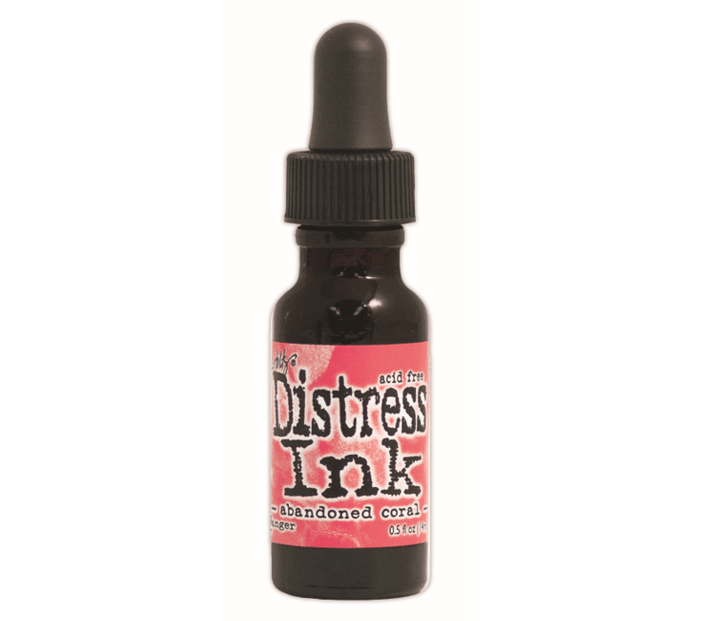 Tim Holtz Distress® Ink Pad Re-Inker Abandoned Coral, 0.5oz Ink Distress 