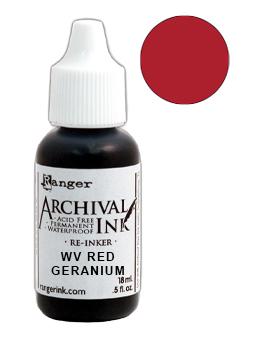 Wendy Vecchi Archival Ink™ Pad Re-Inker Red Geranium, 0.5oz Ink Wendy Vecchi 