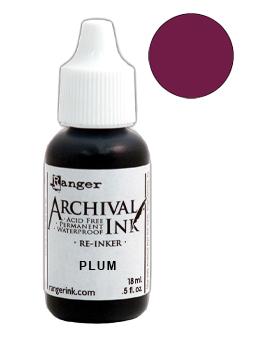 Archival Ink™ Pads Re-Inker Plum, 0.5oz Ink Archival Ink 