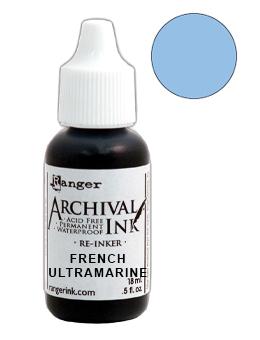 Archival Ink™ Pads Re-Inker French Ultramarine, 0.5oz Ink Archival Ink 