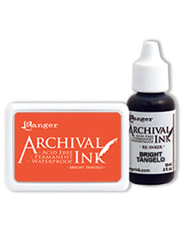 Archival Ink™ Pads Re-Inker Bright Tangelo, 0.5oz Ink Archival Ink 