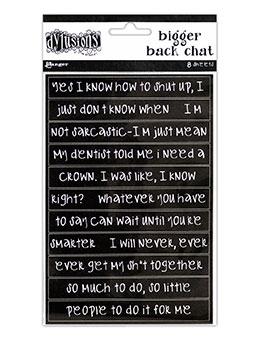 Dylusions Bigger Back Chat - Black Ephemera & Image Assortments Dylusions 