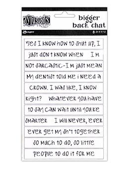 Dylusions Bigger Back Chat - White Ephemera & Image Assortments Dylusions 