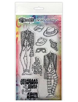 Dylusions Couture Clear Stamp A Day at the Races Duo Set Dylusions 