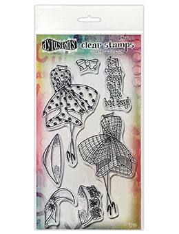 Dylusions Couture Clear Stamp Walk In The Park Duo Set Dylusions 