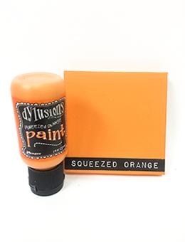 Dylusions Flip Cap Paint Squeezed Orange, 1oz Paint Dylusions 