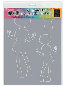 Dylusions Stencils Silhouettes Maisie Stencil Dylusions 