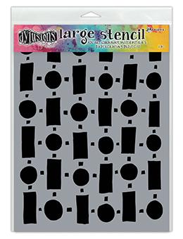 Dylusions Stencils Large Retro Stencil Dylusions 