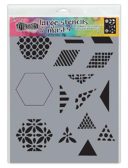 Dylusions Stencil 1 1/2 Inch Quilt Stencil Dylusions 1 1/2 Inch Quilt 