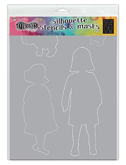 Dylusions Stencils Silhouette Edith Stencil Dylusions 