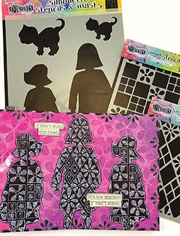 Dylusions Stencils Silhouette Edith Stencil Dylusions 