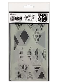 Dylusions Dyalog Stencil - Quilt It Stencil Dylusions 