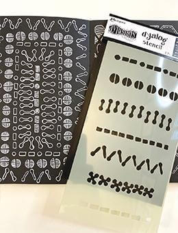 Dylusions Dyalog Stencil - Stitch It Stencil Dylusions 