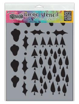 Dylusions Stencils Large Tree Border Stencil Dylusions 