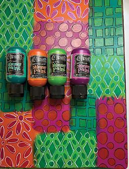 Dylusions Shimmer Paint Funky Fuchsia, 1oz Paint Dylusions 