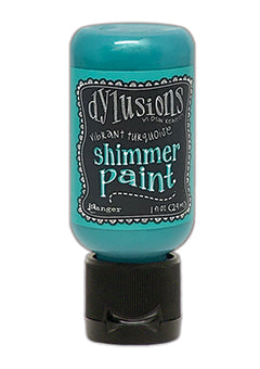 Dylusions Shimmer Paint Vibrant Turquoise, 1oz Paint Dylusions 