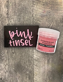 Embossing Powder Pink Tinsel, 1oz Jar Powders Ranger Ink 