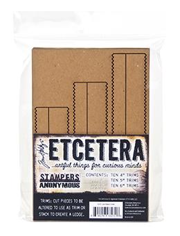 Tim Holtz Stampers Anonymous Etcetera Pinking Trims - Chipboard Trimmings Tim Holtz Other 