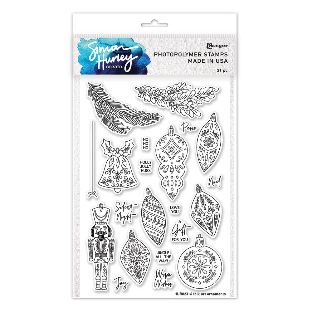 Simon Hurley create. Photopolymer Stamp Folk Art Ornaments Stamps Simon Hurley 