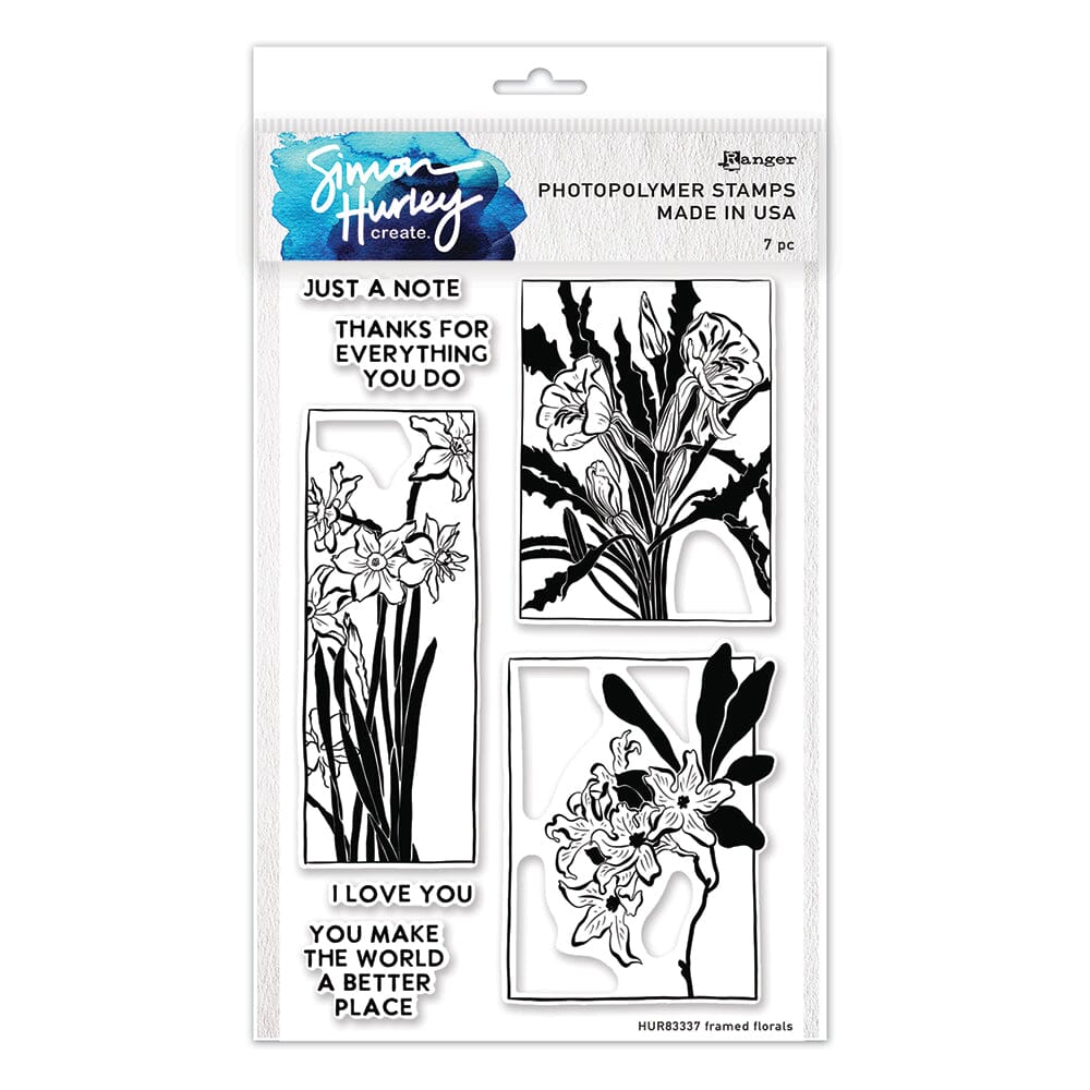 Simon Hurley create. Photopolymer Stamp Framed Florals Stamps Simon Hurley 