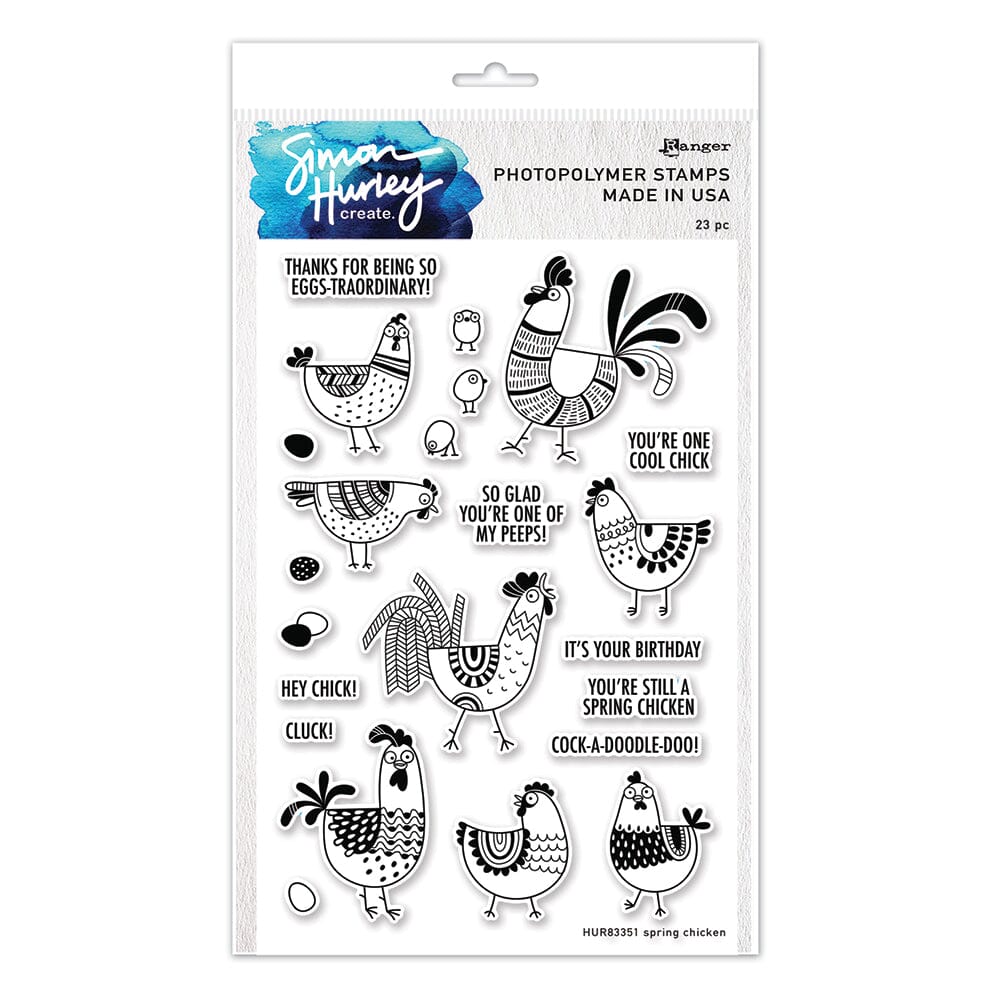 Simon Hurley create. Photopolymer Stamp Spring Chicken Stamps Simon Hurley 