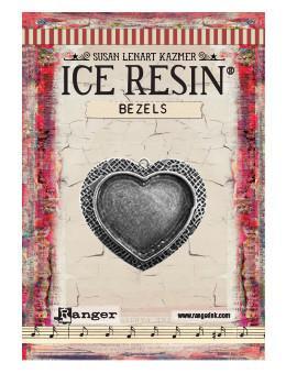 ICE Resin® Milan Bezels: Antique Silver Medium Heart, 1pc. Bezels & Charms ICE Resin® 