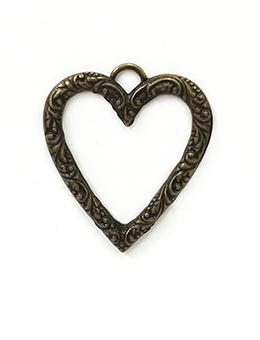 Rue Romantique Scroll Heart Bezel Antique Bronze 10pk Bezels & Charms ICE Resin® 