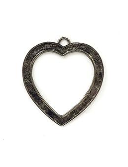 Rue Romantique Channel Heart Bezel Antique Silver 10pk Bezels & Charms ICE Resin® 