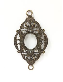 Rue Romantique Large Design Oval Bezel Antique Bronze 10pk Bezels & Charms ICE Resin® 