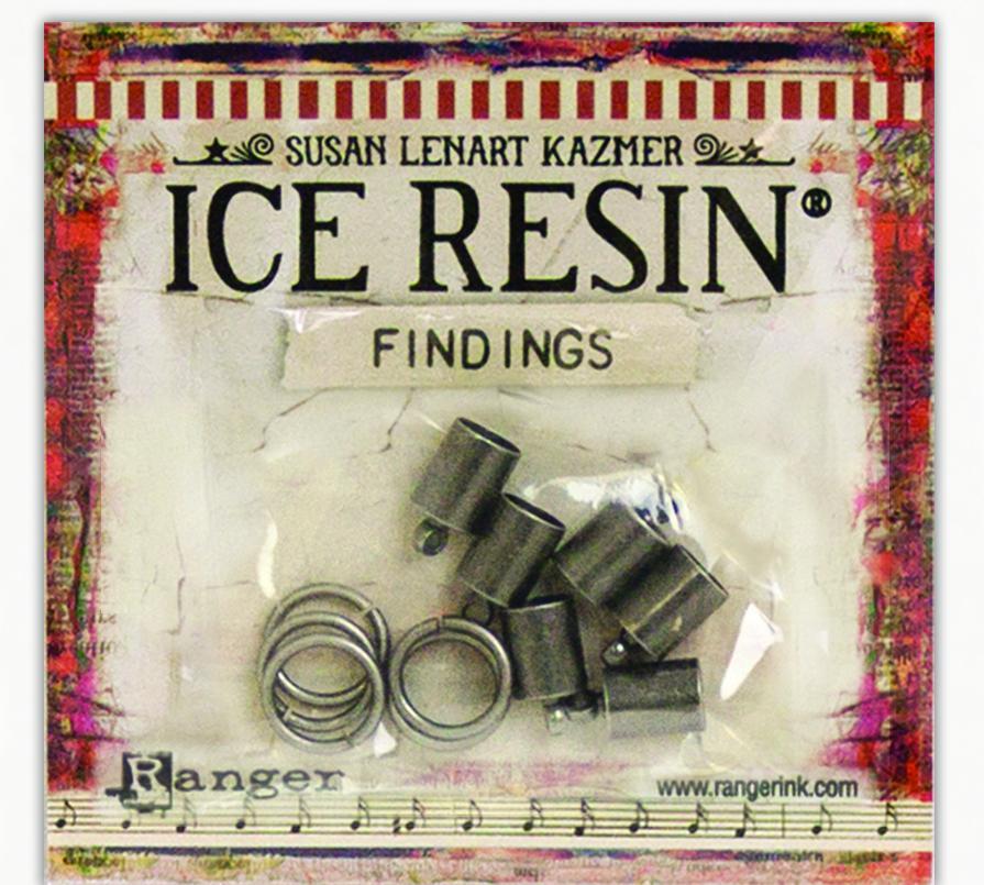 ICE Resin® Findings 6mm End Caps & Jump Rings: Antique Silver Findings ICE Resin® 