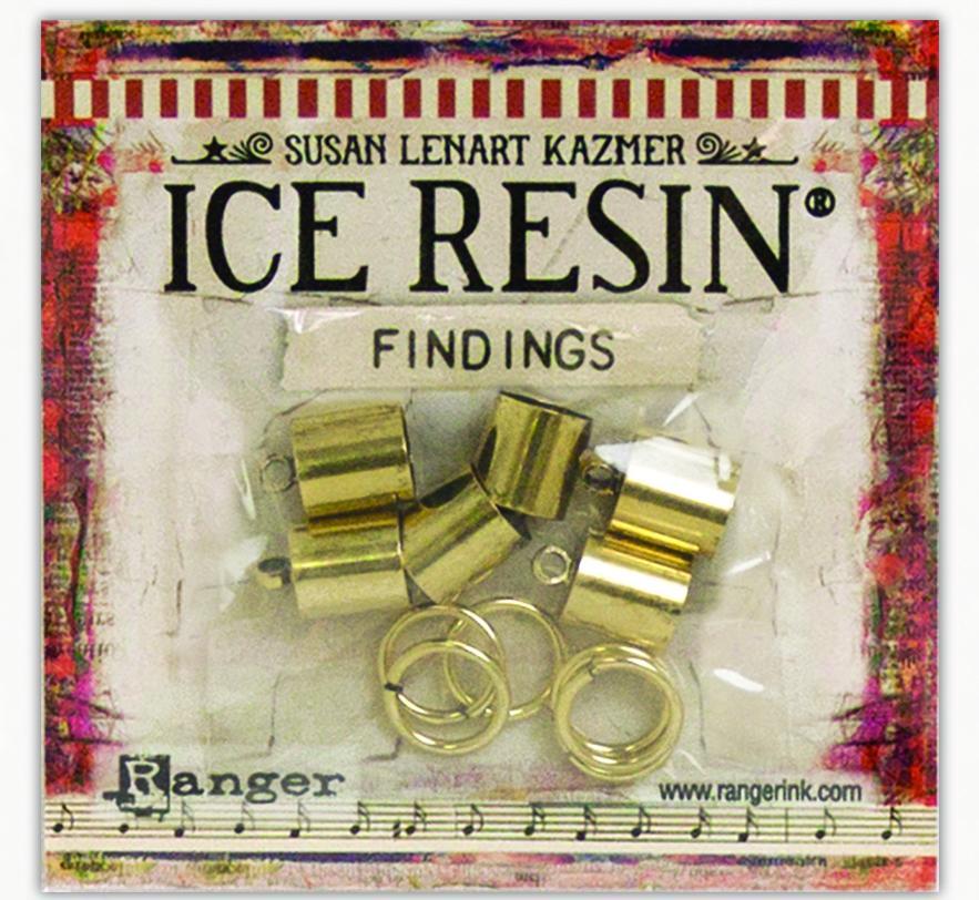 ICE Resin® Findings 8mm End Caps & Jump Rings: Antique Bronze Findings ICE Resin® 