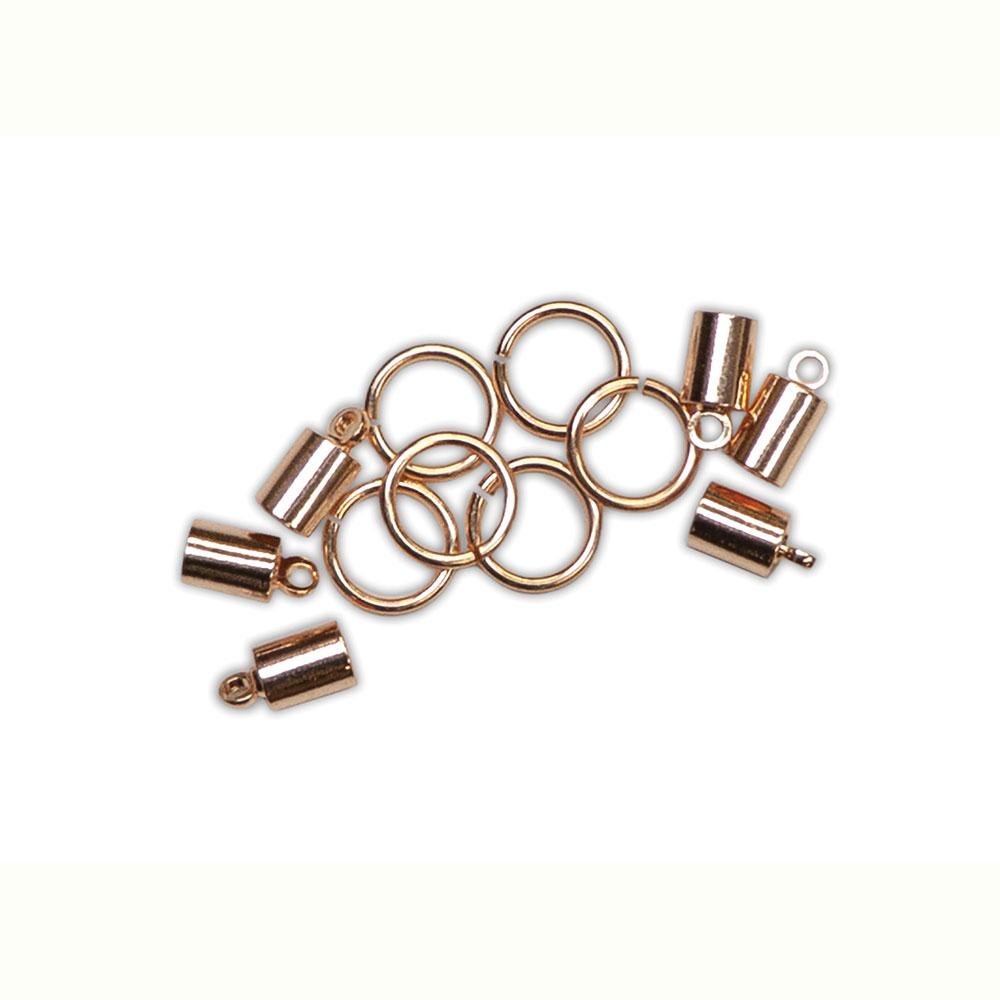 ICE Resin® Findings 5mm End Caps & 10mm Jump Rings: Rose Findings ICE Resin® 