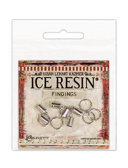 ICE Resin® Findings 5mm End Caps & 10mm Jump Rings: Sterling Findings ICE Resin® 