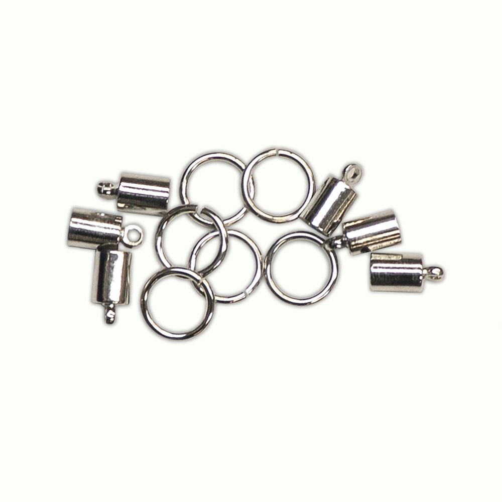 ICE Resin® Findings 5mm End Caps & 10mm Jump Rings: Sterling Findings ICE Resin® 