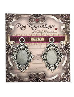 Rue Romantique Oval Antique Silver Small Closed Bezel, 2 pcs. Bezels & Charms ICE Resin® 