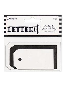 Letter It™ Black & White Assorted Tags, 18pc Surfaces Letter It 