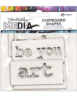 Dina Wakley Media Chipboard Shapes Words Surfaces Dina Wakley Media 