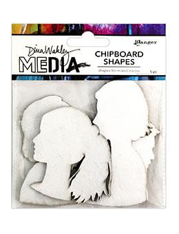 Dina Wakley Media Chipboard Shapes Profiles Surfaces Dina Wakley Media 