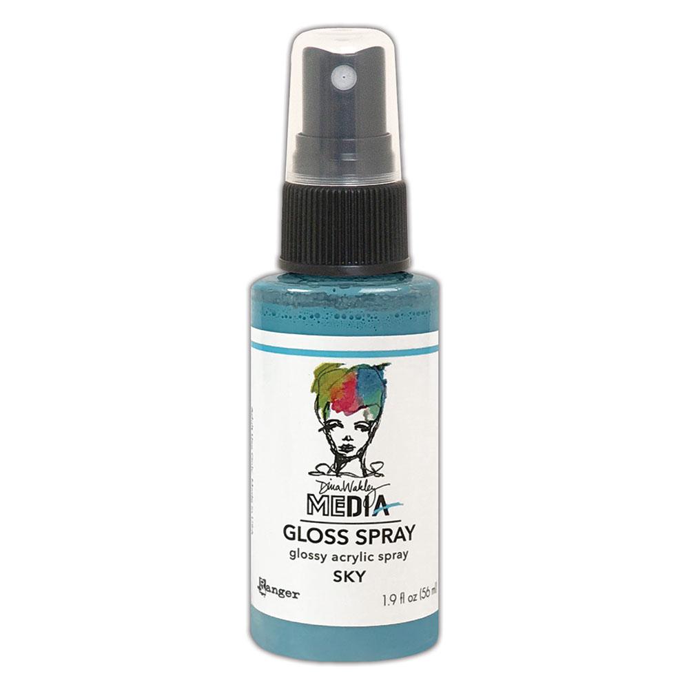 Dina Wakley Media Gloss Spray Sky, 2oz Sprays Dina Wakley Media 