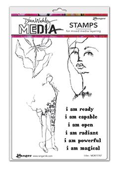 Dina Wakley MEdia Stamp I Am Stamps Dina Wakley Media 