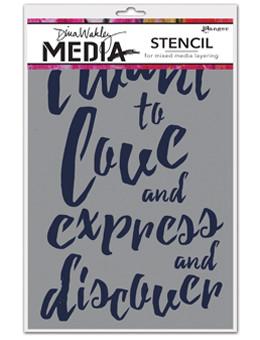 Dina Wakley Media Stencils I Want Stencil Dina Wakley Media 