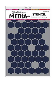 Dina Wakley Media Stencils Honeycomb Stencil Dina Wakley Media 