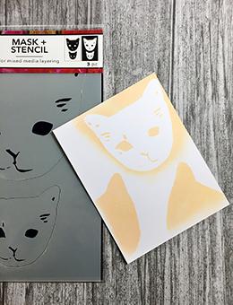 Dina Wakley Media Stencils Cat Head Masks Stencil Dina Wakley Media 